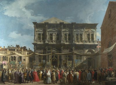 The Doge Visiting the Church and Scuola di San Rocco by Giovanni Antonio Canal